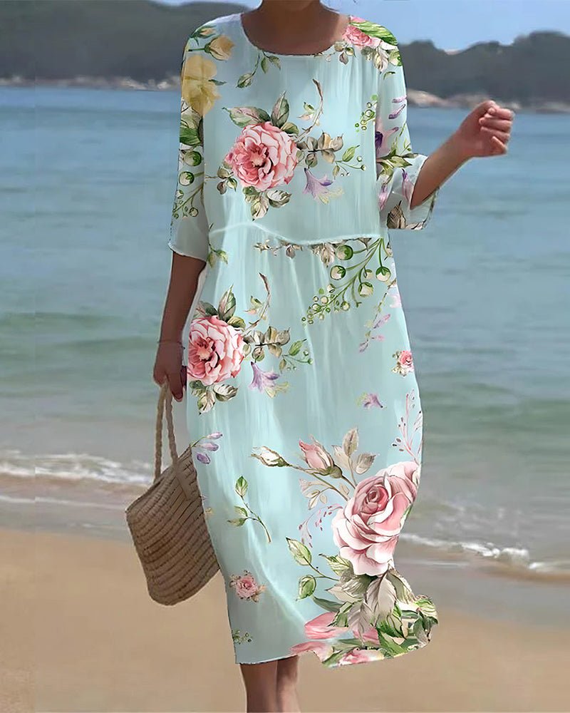 Keely | Sunset Flower Dress
