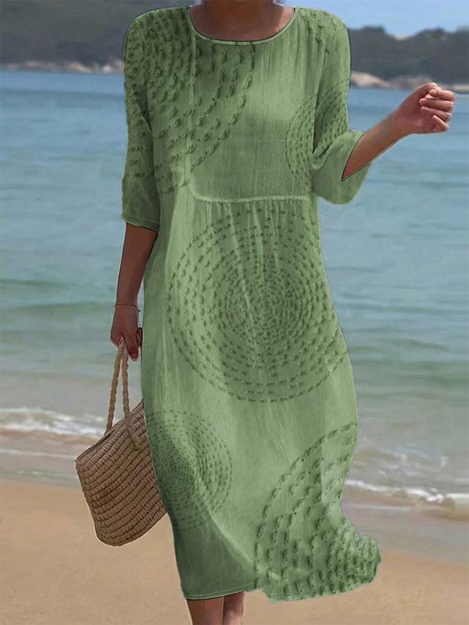 Embroidered Casual Dress for Women