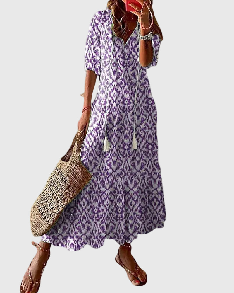 Amalia | Boho Vintage Summer Maxi Dress