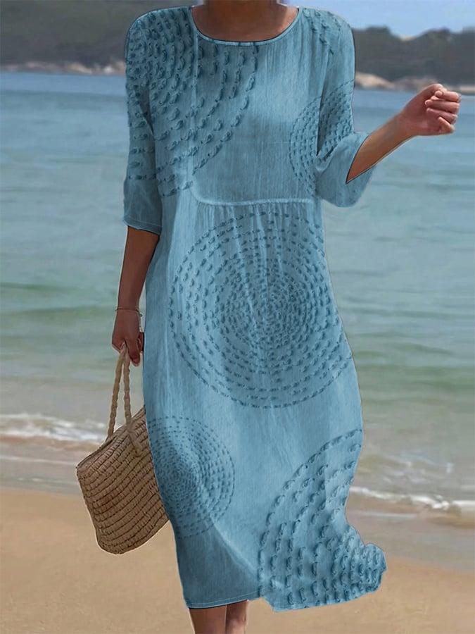 Casual Embroidered Dress for Women