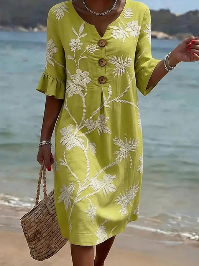Casual Floral Print Dress for Women